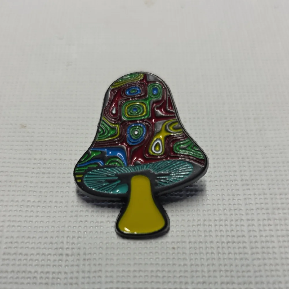 Colorful Mushroom Enamel Pin
